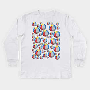 Beach Ball Pattern Kids Long Sleeve T-Shirt